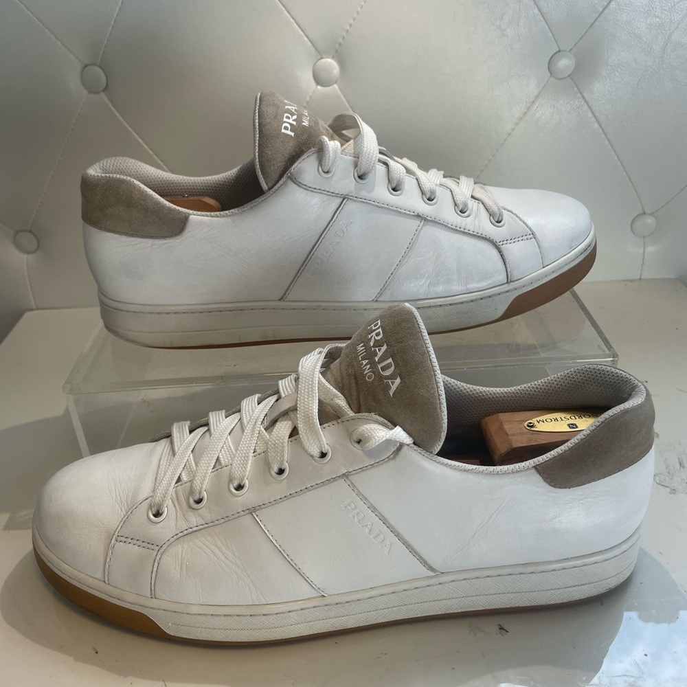 Prada Milano Men's White Sneakerssz 11.5 made in italy - Picture 13 of 16